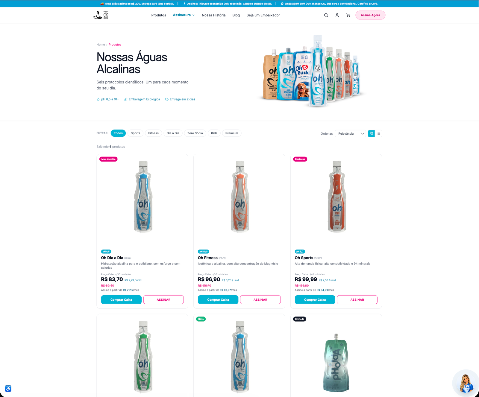 Uma experiência de compra mais clara para uma marca de água alcalina. - Imagem 1